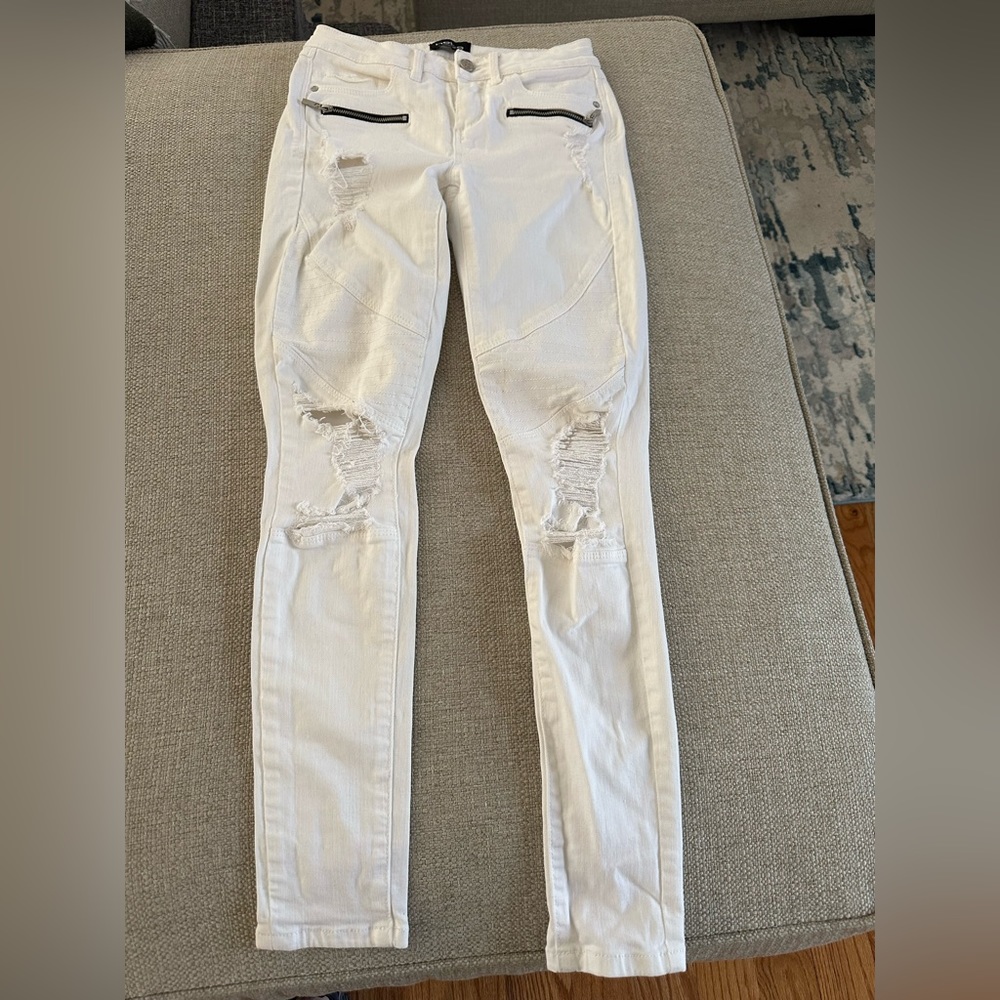 BEBE Moto Skinny Jeans